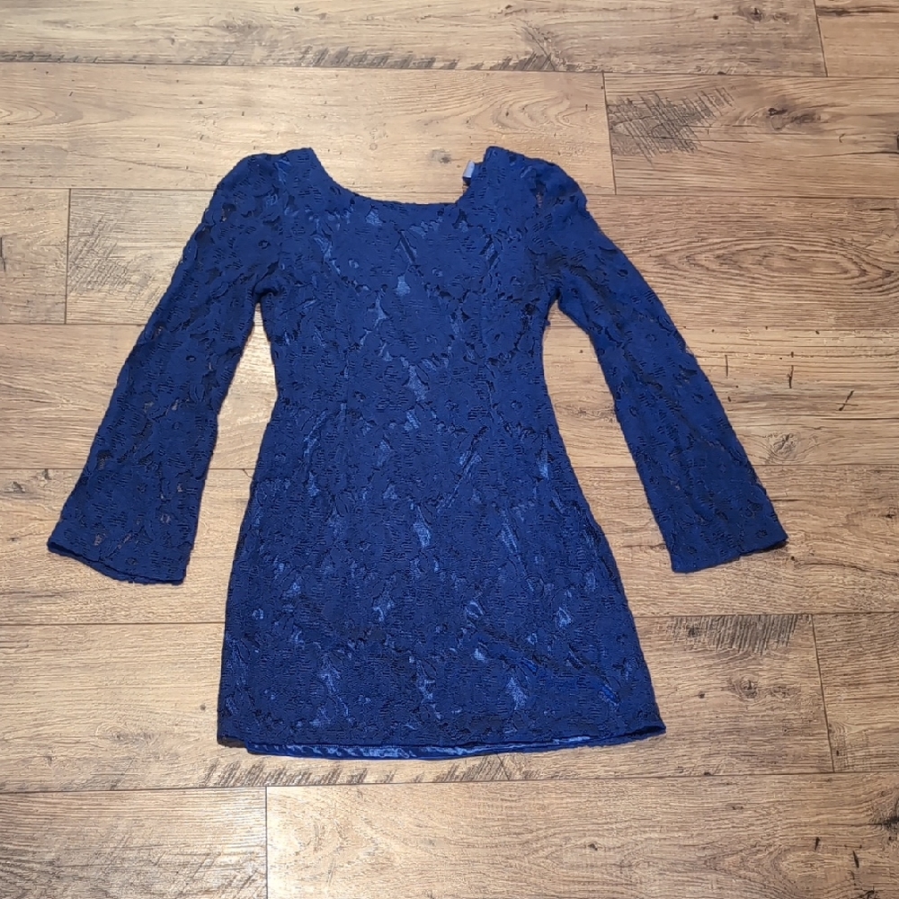 MM Couture Royal Blue Lace Dress